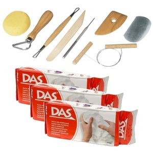 Klei accessoires gereedschap met 1500g klei   -