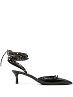 Valentino Garavani escarpins en cuir verni à ornements Rockstud - Noir