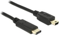 Delock Kabel USB Type-C 2.0 stekker > USB 2.0 type Mini B-stekker 2,0 m zwart