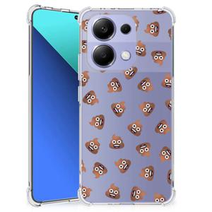 Doorzichtige Silicone Hoesje voor Xiaomi Redmi Note 13 4G Poep Emojis