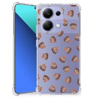 Doorzichtige Silicone Hoesje voor Xiaomi Redmi Note 13 4G Poep Emojis