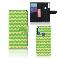 Alcatel 1S 2020 Telefoon Hoesje Waves Green - thumbnail