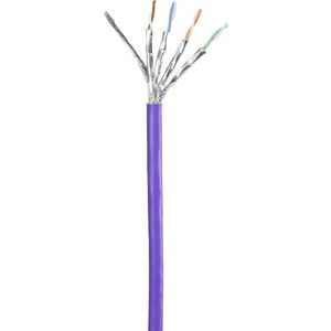 Renkforce RF-4724922 RJ45 Netwerkkabel, patchkabel CAT 6 S/FTP 3.00 m Violet Snagless, Vergulde steekcontacten, Vlambestendig 1 stuk(s)