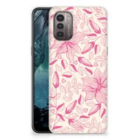 Nokia G21 | G11 TPU Case Pink Flowers - thumbnail