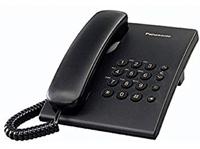 Panasonic KX-TS500 Kabelgebonden vaste telefoon (configureerbaar, wandmonteerbaar, geschikt voor gehoorapparaten) zwart
