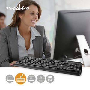 Bedraad Toetsenbord | USB | USB Gevoed | Multimedia | AZERTY | Belgisch | Ja