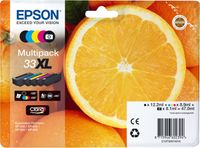 Epson Inktcartridge T3357, 33XL Origineel Combipack Zwart, Foto zwart, Cyaan, Magenta, Geel C13T33574011 - thumbnail