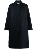 Harris Wharf London Mantel met enkele rij knopen - Blauw