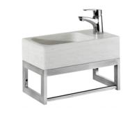 B-Stone Mara marmer fontein op RVS frame 40x22cm