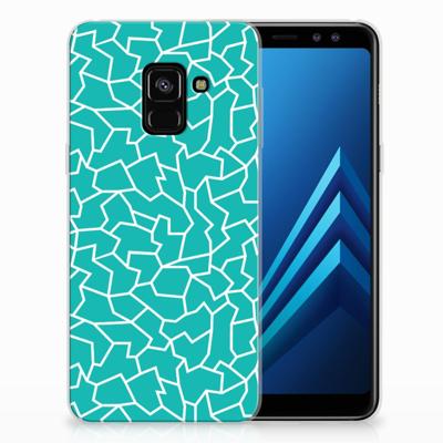 Samsung Galaxy A8 (2018) Hoesje maken Cracks Blue