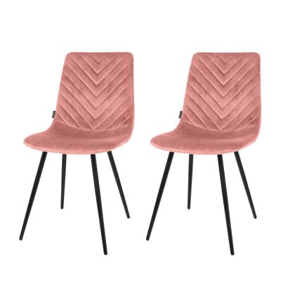Eetkamerstoel set2 Lynn roze 85cm