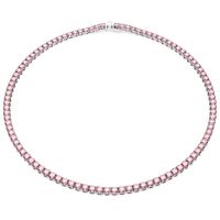 Swarovski 5681800 Ketting Matrix Tennis zilverkleurig-roze 41 cm (M)