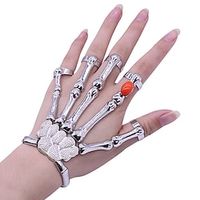 schedel hand bot all-match vijf-vinger ring armband verstelbaar 1pc halloween skelet decoratie Lightinthebox