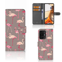 Xiaomi 11T | 11T Pro Telefoonhoesje met Pasjes Flamingo - thumbnail