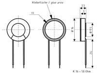 Visaton K 16 - 50 Ohm 0.63 inch 1.6 cm Mini-luidspreker 0.5 W 50 Ω - thumbnail