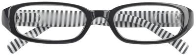 Moses Libri_x leesbril Strepen zwart/wit sterkte +2,00 Moses Libri_x leesbril Strepen zwart/wit sterkte +2,00