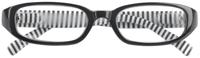 Moses Libri_x leesbril Strepen zwart/wit sterkte +2,00