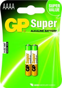 GP Super AAAA batterij (mini) AAAA (mini) Alkaline 1.5 V 2 stuk(s)