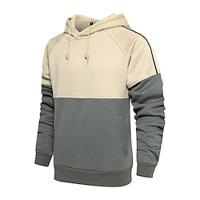 Voor heren Trui met capuchon Zwart Groen Grijs Capuchon Kleurenblok Lapwerk Sport Outdoor Dagelijks Feestdagen Streetwear Basic Casual Lente Herfst Kleding Hoodies Sweatshirts Lightinthebox