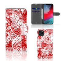 Telefoonhoesje met Naam Apple iPhone 11 Pro Max Angel Skull Rood - thumbnail