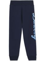 Burberry Kids pantalon de jogging à logo Script imprimé - Bleu