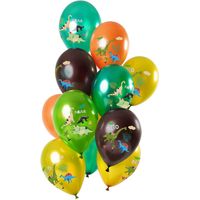 Metallic Ballonnen Set Dinosaurussen Premium - 12 Stuks - thumbnail