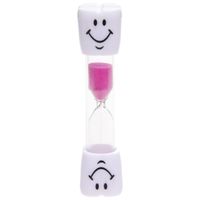 Zandloper/badkamer douche/spelletjes timer roze smiley 3 minuten