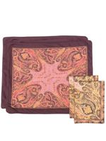 ETRO HOME lot de deux serviettes-sets de table imprimées - Marron