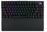 ROG Azoth Extreme, 75%, premium aluminiumlegering behuizing, metalen frame, 8000Hz, batterijduur van meer dan 1600 uur, ROG SpeedNova 2.4GHz draadloze modus, OLED-touchscreen, US, zwart