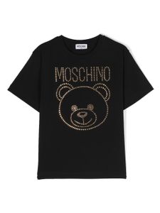 Moschino Kids Teddy Bear rhinestone-embellished T-shirt - Noir