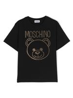 Moschino Kids t-shirt à ornements strassés - Noir