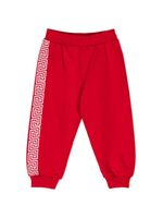 Versace Kids pantalon de jogging en coton à motif Greca - Rouge - thumbnail