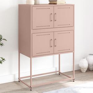 Dressoir 68,5x38,5x107 cm staal roze