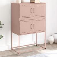 Dressoir 68,5x38,5x107 cm staal roze - thumbnail