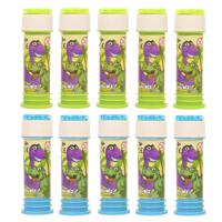 Dinosaurus bellenblaas - 10x - flesje met bal spelletje in dop - 60 ml - uitdeel cadeaus