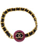 CHANEL Pre-Owned ceinture à strass (1995) - Or