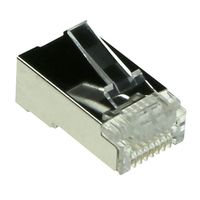 ACT RJ45 (8P/8C) CAT6 easyconnect shielded modulaire doorsteek connector voor ronde kabel met massie