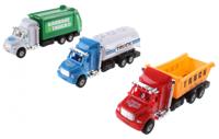 Jonotoys vrachtwagenset 17 cm multicolor 3 stuks