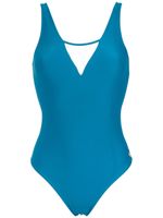 Brigitte maillot de bain à col v - Bleu