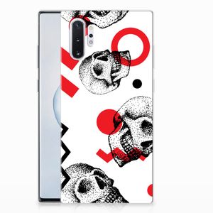 Silicone Back Case Samsung Galaxy Note 10 Plus Skull Red