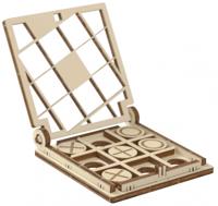 Mr. PlayWood reisspel Boter-kaas-en-eieren 7,3 x 7 cm naturel hout 15-delig