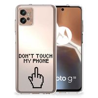 Motorola Moto G32 Silicone-hoesje Finger Don't Touch My Phone - thumbnail