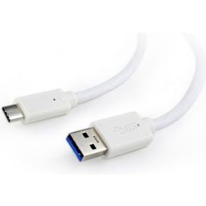 Gembird CCP-USB3-AMCM-1M-W USB-kabel USB 3.2 Gen 1 (3.1 Gen 1) USB A USB C Wit