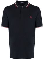 Fred Perry polo en coton à bordures contrastées - Bleu