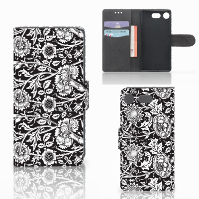 Sony Xperia XZ1 Compact Hoesje Black Flowers