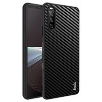 Imak LX-5 Sony Xperia 10 III, Xperia 10 III Lite Hybrid Case - Koolstofvezel - Zwart