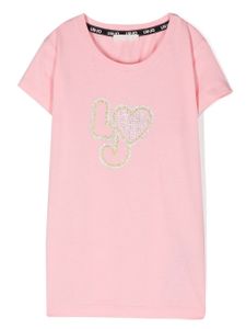 Liu Jo Kids t-shirt à paillettes - Rose