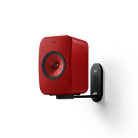 KEF Combi Deal LSX II Wireless Stereo Speakers + B1 Wall Bracket - Rood/Zwart