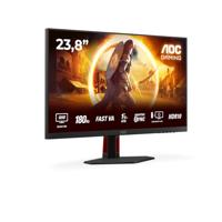 AOC Gaming Q24G2A - 24 inch Quad HD-monitor, 180 Hz, 1 ms, comp. G-Sync, HDR10 (2560 x 1440, 2 x HDMI 2.0, 1 x DisplayPort 1.4) zwart-rood