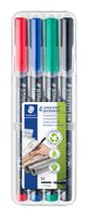 Viltstift Staedtler Lumocolor 317 permanent M set ÃƒÆ' 3 +1 stuk gratis